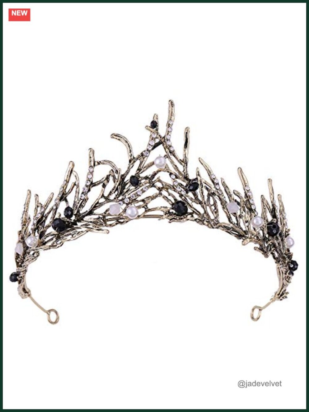 Rhinestone Crystal Tiara Crown Vintage Baroque Headpiece Bridal Wedding Prom